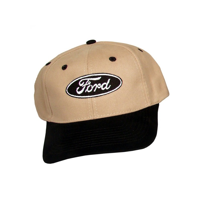 FORD MUSTANG 1964-2015 CASQUETTE LOGO FORD BLEU OVALE NOIR BEIGE black and tan ford logo hat SCOTT DRAKE HAT-F-BLK