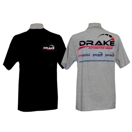 FORD MUSTANG 1964-1973 T SHIRT OFFICIEL DRAKE AUTOMOTIVE GROUP GRIS