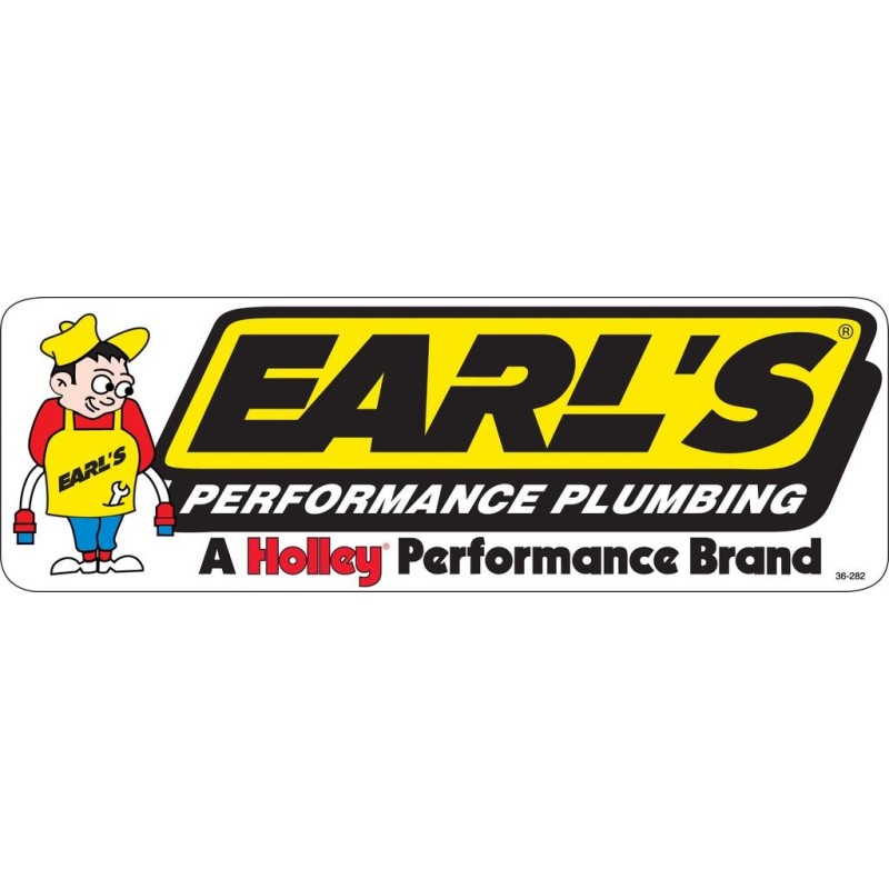 AUTOCOLLANT DECAL EARL'S PLUMBING 36 SQ IN Earls 36-282