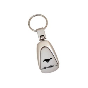 OBS OBS FORD MUSTANG 1964-2015 PORTE CLES CHEVAL AU GALOP chrome brushed key chain running horse and mustang SCOTT DRAKE ACC-103