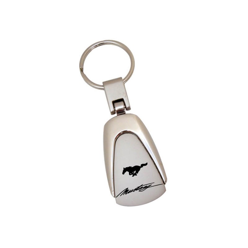 OBS OBS FORD MUSTANG 1964-2015 PORTE CLES CHEVAL AU GALOP chrome brushed key chain running horse and mustang SCOTT DRAKE ACC-103
