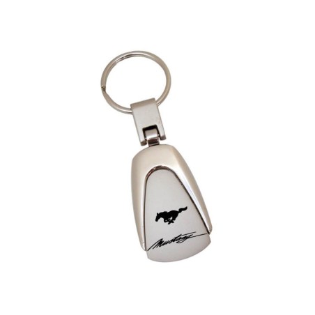 OBS OBS FORD MUSTANG 1964-2015 PORTE CLES CHEVAL AU GALOP chrome brushed key chain running horse and mustang SCOTT DRAKE ACC-103