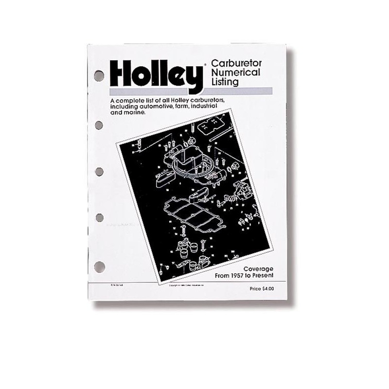 CARB NUM LIST (1990) HOLLEY 36-168