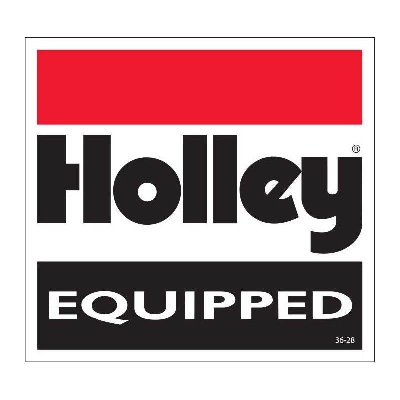 AUTOCOLLANT DECAL - HOLLEY EQUIPPED Holley 36-28