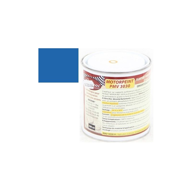 PEINTURE ANTICORROSION POUR MOTEUR RAL 5015 ( BLEU / B ) 500 ML MotorPeint PMV 3030 Restom