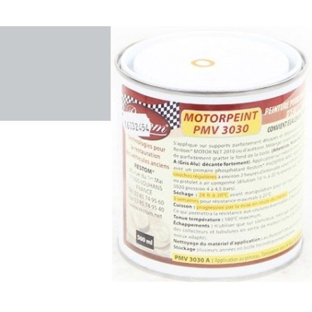 PEINTURE ANTICORROSION POUR MOTEUR RAL 9006 (GRIS ALUMINIUM) 500 ML MotorPeint PMV 3030 Restom