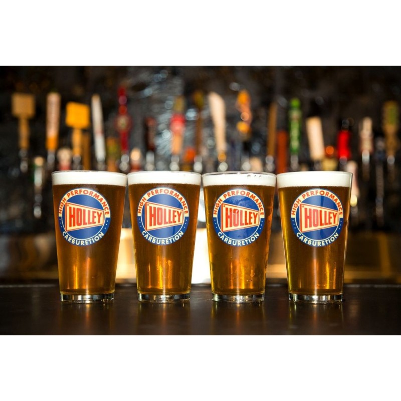 OBS LOT DE 4 VERRES A BIERE HOLLEY HIGHT PERFORMANCE CARBURATION Holley 36-431