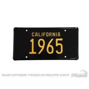 1965 PLAQUE D IMMATRICULATION CALIFORNIE ALUMINIUM (vendu a l'unité) California License Plate ACC-LP-65C