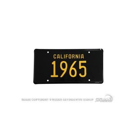 1965 PLAQUE D IMMATRICULATION CALIFORNIE ALUMINIUM (vendu a l'unité) California License Plate ACC-LP-65C