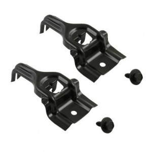 FORD MUSTANG 1979-1993 PAIRE DE SUPPORTS DE RADIATEUR NOIR radiator brackets black DANIEL CARPENTER D9ZZ-8193