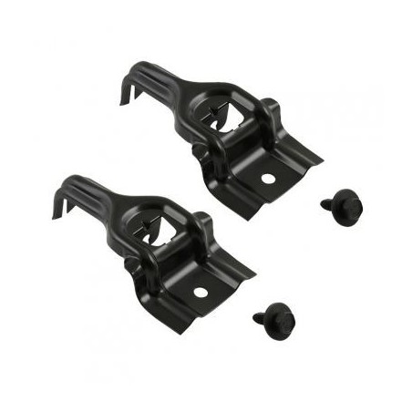 FORD MUSTANG 1979-1993 PAIRE DE SUPPORTS DE RADIATEUR NOIR radiator brackets black DANIEL CARPENTER D9ZZ-8193