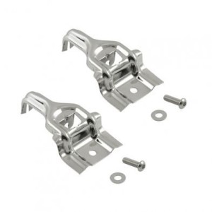 FORD MUSTANG 1979-1993 PAIRE DE SUPPORTS DE RADIATEUR INOX POLI radiator brackets polished stainless DANIEL CARPENTER D9ZZ-8193