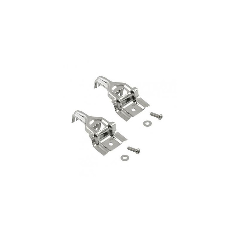FORD MUSTANG 1979-1993 PAIRE DE SUPPORTS DE RADIATEUR INOX POLI radiator brackets polished stainless DANIEL CARPENTER D9ZZ-8193