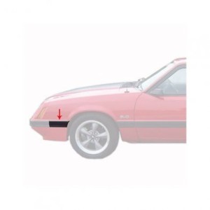 FORD MUSTANG 1985-1986 fender moulding front - lh DANIEL CARPENTER E5ZZ-16069