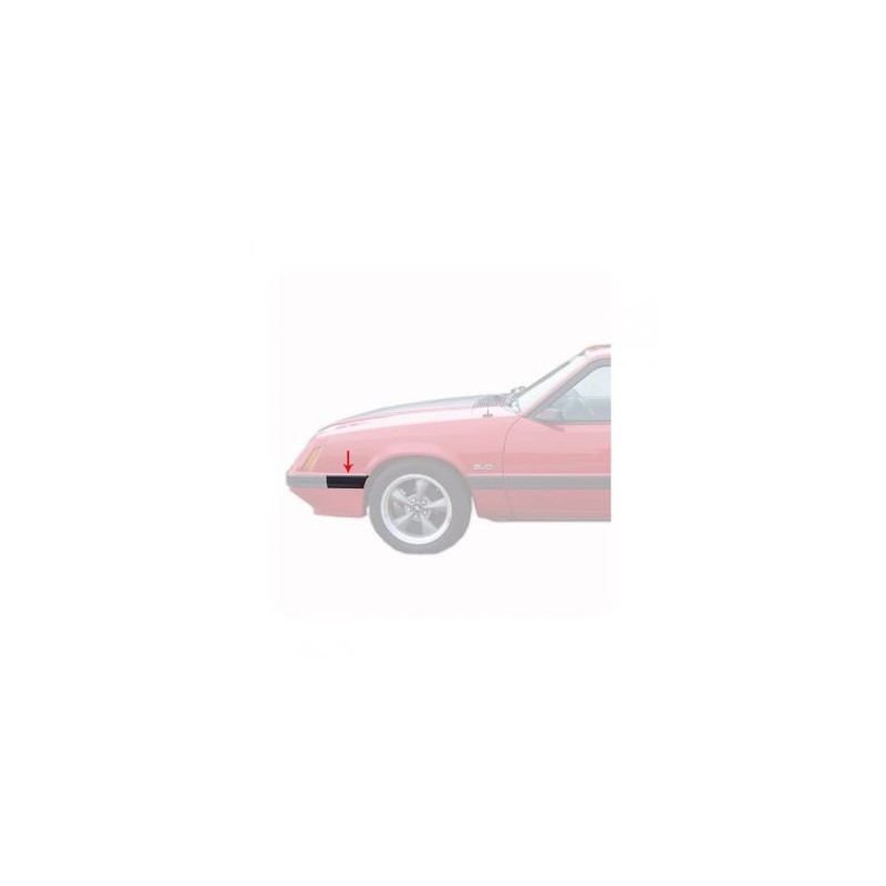 FORD MUSTANG 1985-1986 fender moulding front - lh DANIEL CARPENTER E5ZZ-16069