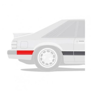 FORD MUSTANG 1985-1986 qt. moulding rear - rh DANIEL CARPENTER E5ZZ-6129038