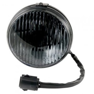 FORD MUSTANG 1987-1993 fog light assembly with bulb - smioked ribbed glass DANIEL CARPENTER E7ZZ-15200-OS