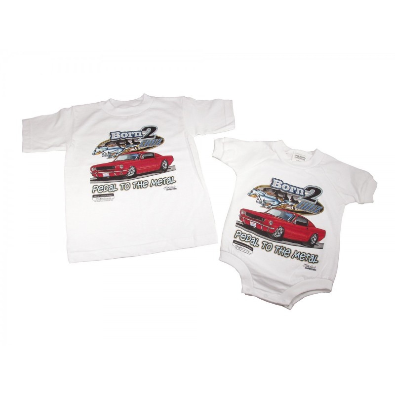 FORD MUSTANG 1964-2015 T-SHIRT ENFANT BORN 2 CRUZ 24 MOIS t-shirt youth infant born 2 cruz SCOTT DRAKE B2C-2T