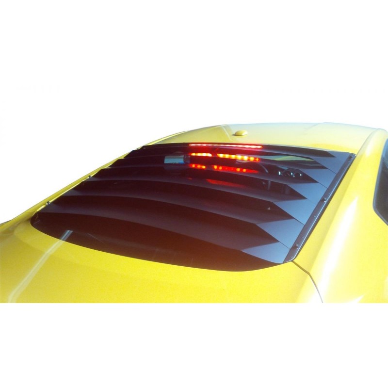 FORD MUSTANG 2015-2021 PERSIENNE ALUMINIUM NOIR Rear Window Louvers Black Aluminum SELECTION SILVER WL10617