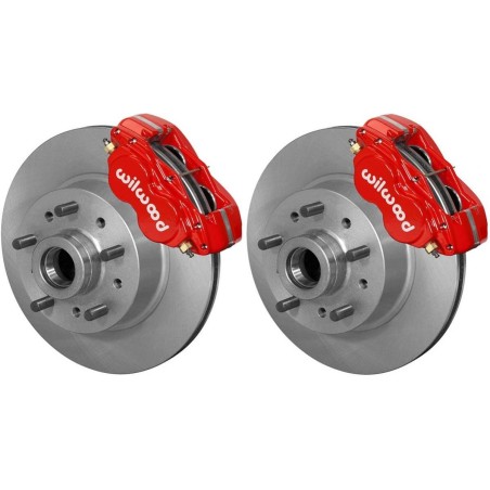 FORD MUSTANG 1974-1978 KIT ETRIERS ROUGE 4 PISTONS WILWOOD Mustang II Caliper Conversion Kits WILWOOD 140-14271-R