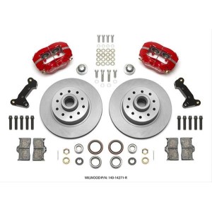 FORD MUSTANG 1974-1978 KIT ETRIERS ROUGE 4 PISTONS WILWOOD Mustang II Caliper Conversion Kits WILWOOD 140-14271-R