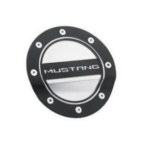 FORD MUSTANG 2015-2023 Blk/slvr Fuel Door DRAKE MUSCLE CARS FR3Z-6640526-MB