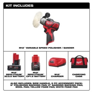 POLISSEUSE PONCEUSE 12V Milwaukee M12 Variable Speed Polishers/Sanders 2438-22X