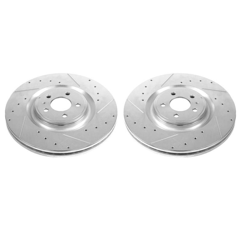 FORD MUSTANG 2013-2014 V8 355 GT500 DISQUE DE FREIN AVANT 15 POUCES PowerStop Evolution Drilled and Slotted Rotors AR85151XPR