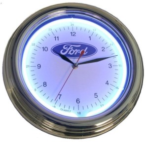 FORD MUSTANG 1964-2013 HORLOGE NEON Ford Neon Wall Clock SCOTT DRAKE ACC-840340