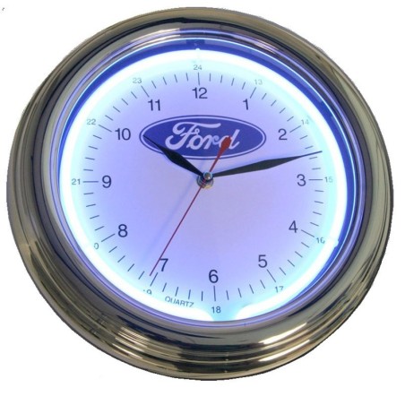 FORD MUSTANG 1964-2013 HORLOGE NEON Ford Neon Wall Clock SCOTT DRAKE ACC-840340